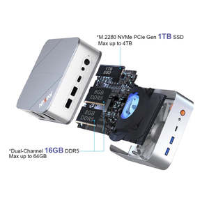Mini PC Ninkear M8 AMD Ryzen 7 8745HS Compact 16 Go DDR5 1 To SSD PCIe 3.0 Écran 4K WiFi 6 Windows 11 Pro pour le Gaming et le Bureau - Product Image 4