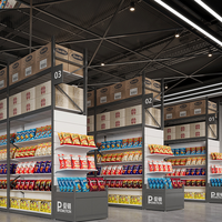 Große Industrielle Supermarktregale im Costco-Sam-Stil, Einzelhandels-Displayregale OEM für Panama, Nord- und Südamerika Lebensmittelgeschäfte