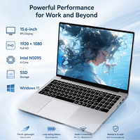 Laptop Portabel Baru Terlaris 15.6" Intel Celeron N5095 RAM 8GB SSD 256GB Dual Wifi Bisnis Grosir Notebook PC FHD