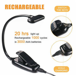 Lampe de lecture flexible à 9 LED rechargeable par USB pour liseuse <span class=keywords><strong>Kindle</strong></span> - Product Image 3