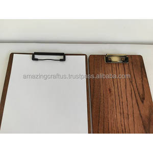 A4/A5 Size Solid Oak <b>Wood</b> and Metal Profile <b>Clipboards</b> Paper Size Office <b>Clipboard</b> for School Office Use <b>Wood</b> Grain Hardboard - Product Image 4