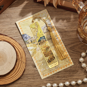Marcapáginas Metálicos con Diseño de Pinturas al Óleo de <span class=keywords><strong>Van</strong></span> <span class=keywords><strong>Gogh</strong></span>, Marcapáginas con Borla para Amantes de la Lectura, Escritores y Lectores, Regalo - Product Image 6