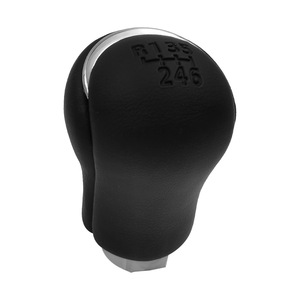 Pommeau de levier de vitesse en cuir noir électroplaqué pour Toyota Hilux, design ergonomique - Product Image 3