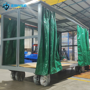 Gölgelik ile 3 Ton havaalanı bagaj taşıma düz platformlu römork depo lojistik Transfer aracı - Product Image 3