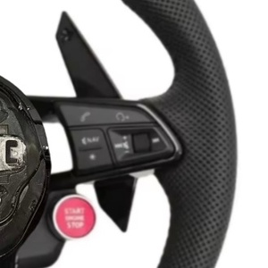 Volante Deportivo de Cuero para Automóvil, Compatible con Modelos <span class=keywords><strong>Audi</strong></span> A3 <span class=keywords><strong>A4</strong></span> A5 A6 A7 A8 S3 S4 S5 S6 S7 S8 Q3 Q5 Q7 Q8 RS3 RS4 RS5 RS R8 - Product Image 5