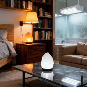 GANFENG Weiße USB Himalaya-Salzlampe LED-Lichtquelle Natürliche Luftreinigung <span class=keywords><strong>Negative</strong></span> Ionen-Emission Echte Salzkristalle für - Product Image 4