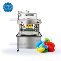 Machine de capsulage automatique linéaire à six roues à grande vitesse pour huile de tournesol huile d'olive huile de cuisson bouteille en plastique