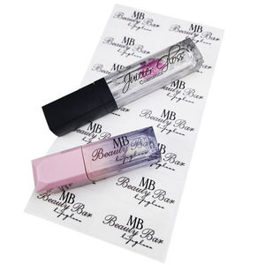Impression personnalisée Logo Transparent Transparent Privé Vinyle Brillant À Lèvres Lipgloss Tube Étiquettes Autocollants Pour Brillant À Lèvres Baume À Lèvres Cosmétiques - Product Image 4