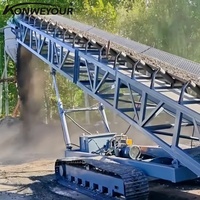 Çimento Fabrikası İçin En İyi Fiyatlı Özel Ağır Hizmet Tipi Mobil Kauçuk Bantlı Konveyör