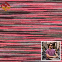 Tissu jersey simple 93% polyester 7% élasthanne 180 GSM, teinture spatial pour t-shirts femme/fille/homme/garçon