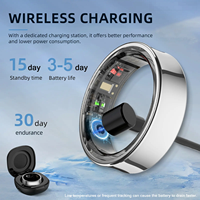 Bracelet connecté intelligent contrôlé par application avec suivi du sommeil, de la fréquence cardiaque et de la température ; compatible avec les plateformes Android et iOS.