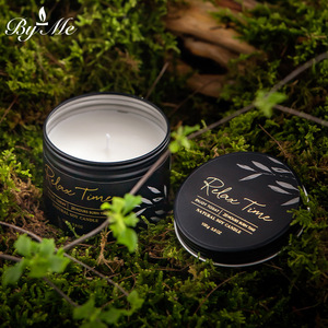 Velas Aromáticas Personalizadas de 100g en Lata de Hojalata con Cera de Soja, Velas de Aromaterapia para Interiores, Venta al por Mayor para Cumpleaños - Product Image 3
