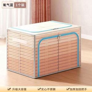 Caja de Almacenamiento Plegable Impermeable para Ropa, Diseño Moderno, Mueble para el Hogar, Dormitorio o Sala de Estar, Transparente y Duradera - Product Image 1