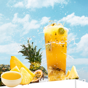 น้ำสับปะรดเข้มข้นสำเร็จรูป รสผลไม้ ผสมน้ำตาล สำหรับทำสเลอปี้และชาไข่มุก - Product Image 2