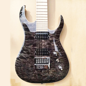 Fabrication en Chine <span class=keywords><strong>Guitare</strong></span> électrique professionnelle à 7 cordes avec <span class=keywords><strong>dessin</strong></span> coloré et incrustation bleue - Product Image 6