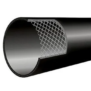 Tubo composto de PE para aquecimento de incêndio ao ar livre, tubo de malha de arame HDPE, tubo de PE de alta densidade para aquecimento de incêndio