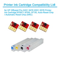 Puce de réinitialisation automatique pour imprimante HP Officejet Pro X576dw X451dn X451dw X476dw X476dn X551dw puce de cartouche d'encre 970XL 971XL puce ARC