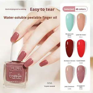 Vernis à ongles KUDAN, plusieurs couleurs, haute qualité, vente en gros, rencontre Yingcai, paillettes, à base d'eau, pelable, séchage rapide, inodore - Product Image 3