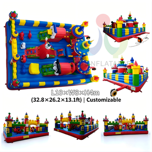 Château gonflable de luxe personnalisé pour enfants, grande structure de jeu gonflable avec filet de sécurité, centre de jeux intérieur/extérieur, lit de saut - Product Image 3