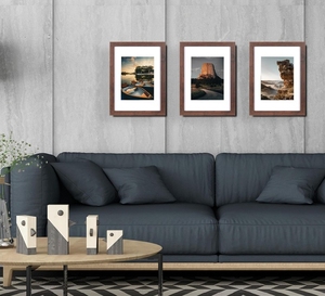 Khuyến Mãi Cao Cấp Tường A4 Nhỏ Óc Chó Bằng Gỗ Kỹ Thuật Số Funky Nghệ Thuật Đúc Hiển Thị Khung Ảnh - Product Image 3