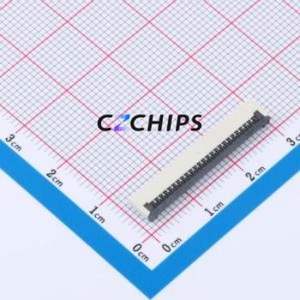 FPC-1.0FX-24PWCR-H20 FFC/FPC Connector SMD,P=1mm,Horizontal Mount Connector Flip Cover Type Bottom Contact 24P 1mm - Product Image 1