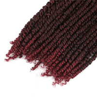 Extensions de cheveux tressées bicolores en fibre synthétique ombrée pour femmes vendeur en gros bon marché pour les cheveux tressés au crochet de printemps