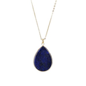 Pendentif en pierre naturelle en forme de larme, collier plaqué or, bijoux fins unisexes à porter au quotidien - Product Image 5