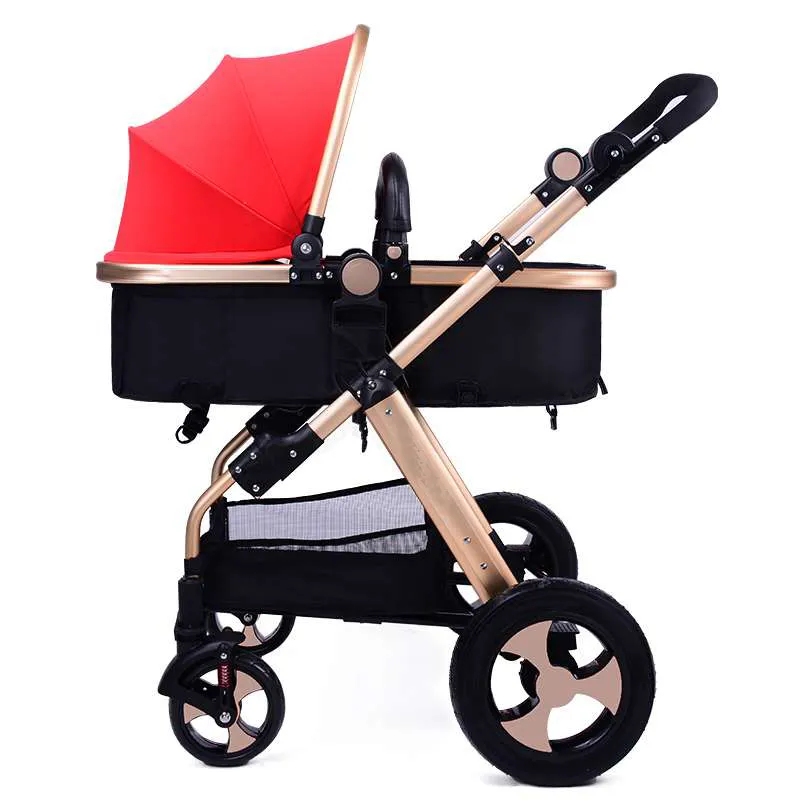 Europäischen Stil Luxus Baby kinderwagen, Cobabies Faltbare Regenschirm 3 in 1 Kinderwagen