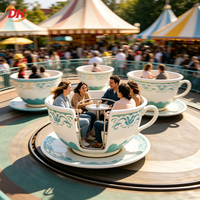 Manège Alice au Pays des Merveilles : Le Chapeleur Fou et la Tasse à Thé – Amusement Immersif pour Parcs d'Attractions