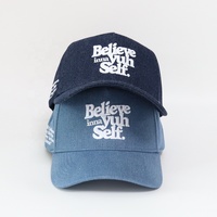 Gorras de Béisbol Clásicas Deportivas de Mezclilla para Hombre y Mujer, Estilo Vintage, 5 Paneles, Estructuradas, con Logotipo Bordado, Venta al Por Mayor OEM Personalizada