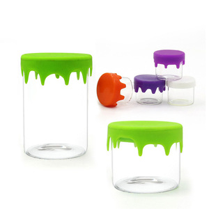 Pot de stockage en verre de 3ml 5ml 6ml Couvercle hermétique pour le stockage des aliments 3.5g 7g 14g Bocaux avec gouttelettes d'eau Bouchon en silicone pour fluide pâteux - Product Image 5
