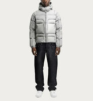 Dernière Veste Doudoune Courte Matelassée Homme en Duvet d'Oie Blanc 90/10, Chaude pour l'Hiver