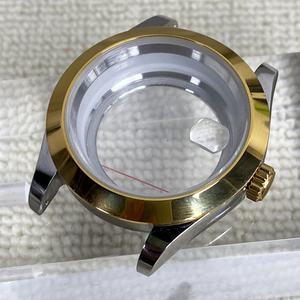 41MM Gold Stainless Steel <b>Case</b> for NH35/NH36 Mechanical Movement <b>Watches</b> Assembly Accessories - Product Image 1