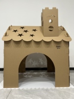 Karton Haus für Kinder Indoor-Spiel, Craft Play Zelt für Kinder Alter 4-8, bunte Burg für Jungen Mädchen Kleinkinder Geschenke