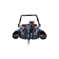 Bateau semi-rigide de luxe en aluminium de 4,6 m (15 pieds) avec console et arche radar