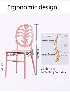 Cadeira de sala de jantar colorida, cadeira de plástico colorida do restaurante - Product Image 2