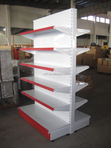 움직일 수있는 발이있는 일반 후면 패널 슈퍼마켓 선반 싱글 슈퍼마켓 곤돌라 상점 선반 - Product Image 6