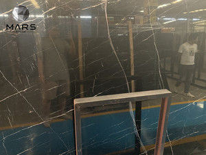 Lastre di marmo Nero marchese Nero, vasca da bagno, lavelli, piastrelle in marmo di pietra naturale - Product Image 4