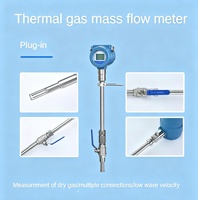 Débitmètre massique thermique haute précision à insertion, type à bride, en acier inoxydable IP65 pour eau, air comprimé, azote en pipeline