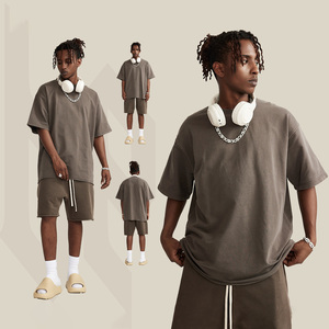 Camiseta Unisex de Algodón 100% de 260g, Lavado Ácido, Oversize, Hombros Caídos, Lisa, Personalizada para Fabricantes de Ropa - Product Image 2