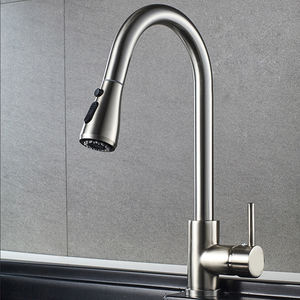 <span class=keywords><strong>Robinet</strong></span> mitigeur de cuisine à trou unique, de couleur noire, avec bec unique, pour l'évier - Product Image 5