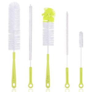 Lot de 5 brosses de nettoyage de bouteilles en nylon réutilisables <span class=keywords><strong>Kit</strong></span> d'outils de nettoyage de brosse de bouteille de tuyau long pour bébé - Product Image 1