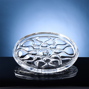 37.8cm Kitchen Sealed Tank hollow flower Home Decoration Wedding crystal glass Candy Storage Container Glass Candy fruit bowl - Product Image 1