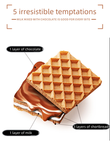 เวเฟอร์ช็อคโกแ<span class=keywords><strong>ล</strong></span>ต5ชั้นแบบหนา<span class=keywords><strong>สูตร</strong></span>เพื่อสุขภาพทำแซนวิชไขมันทรานส์0 - Product Image 2