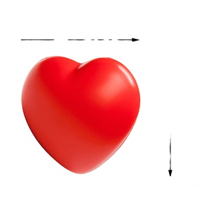 Advertising Promotion Custom LOGO Cute PU Foam Eco-Friendly Release Pressure <b>Squeeze</b> <b>Ball</b> Heart Shape Stress Reliever - Product Image 2