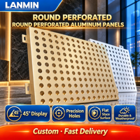 Panneau de façade en aluminium perforé de haute qualité, couleur personnalisée, panneau mural en aluminium à trous ronds pour la construction commerciale