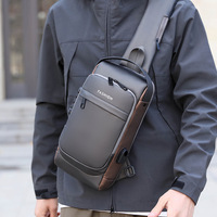 Sac à bandoulière pour hommes, design de mode, sac de poitrine à verrouillage antivol de bonne qualité avec chargement USB pour la vie quotidienne