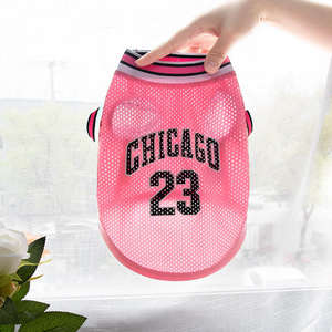 <span class=keywords><strong>Camiseta</strong></span> sin mangas de baloncesto de peluche, chaleco para perros, ropa grande mediana para cachorros, ropa de malla de verano para perros, <span class=keywords><strong>camiseta</strong></span> transpirable para perros y gatos, ropa para mascotas - Product Image 3