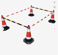 Barre de connexion télescopique réfléchissante pour cône de signalisation rétractable en plastique, pour barrière de sécurité routière