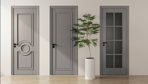 Cửa gỗ nội thất tùy chỉnh gia đình hiện đại với mô hình khác nhau và màu sắc khác nhau 3-2 - Product Image 2